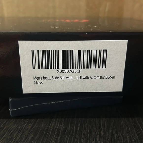 MARIO TREVI Men’s Black Ratchet Belt w Adjustable Slide w Automatic Buckle NWT - Picture 7 of 8